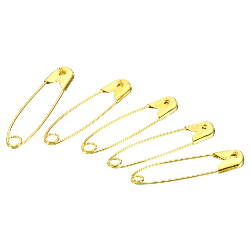 Safety Pins 1.18 Inch Nickle Plated Small Sewing Pins Gold Tone 200Pcs