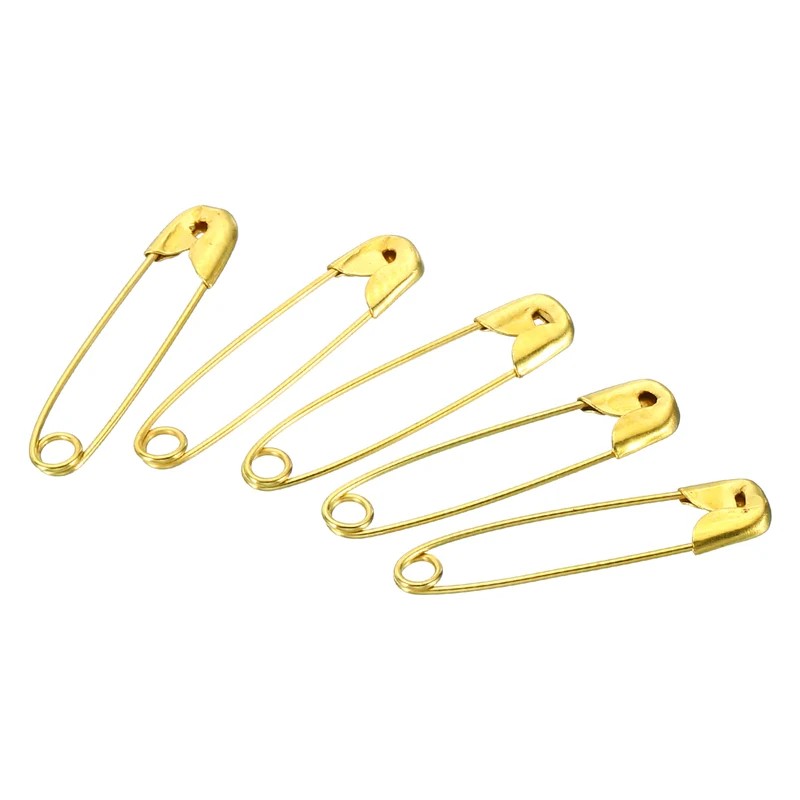Safety Pins 0.87 Inch Nickle Plated Small Sewing Pins Gold Tone 200Pcs