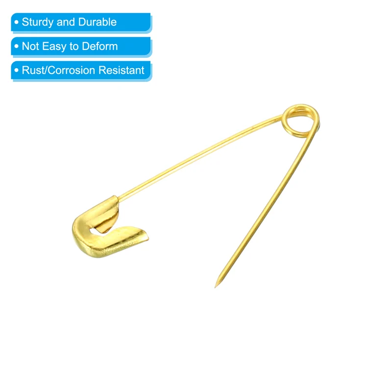 Safety Pins 0.87 Inch Nickle Plated Small Sewing Pins Gold Tone 200Pcs