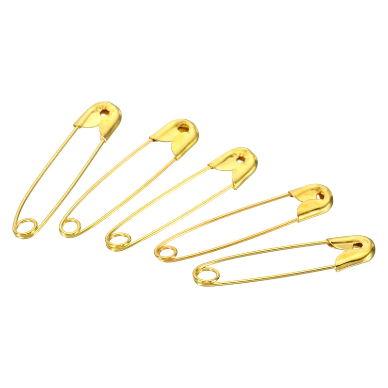 Safety Pins 1.06 Inch Nickle Plated Small Sewing Pins Gold Tone 200Pcs