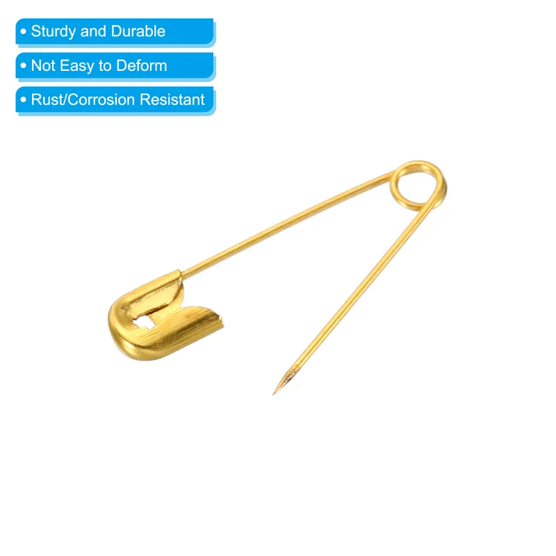 Safety Pins 0.75 Inch Nickle Plated Small Sewing Pins Gold Tone 200Pcs