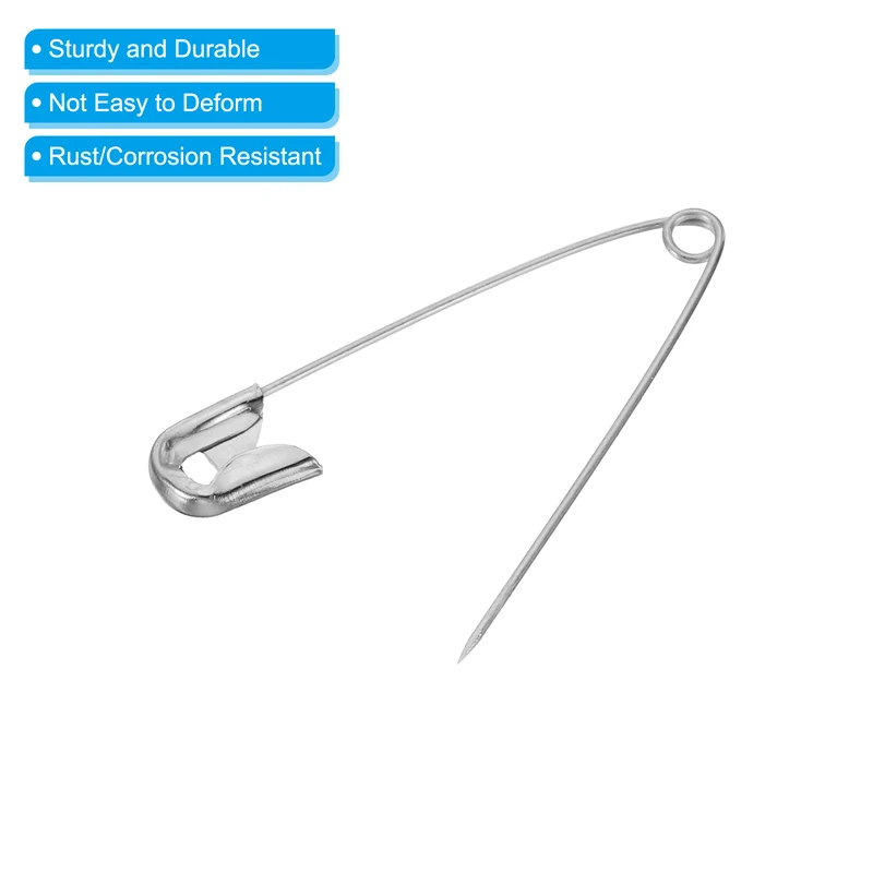 Safety Pins 1.46 Inch Nickle Plated Small Sewing Pins Silver Tone 200Pcs