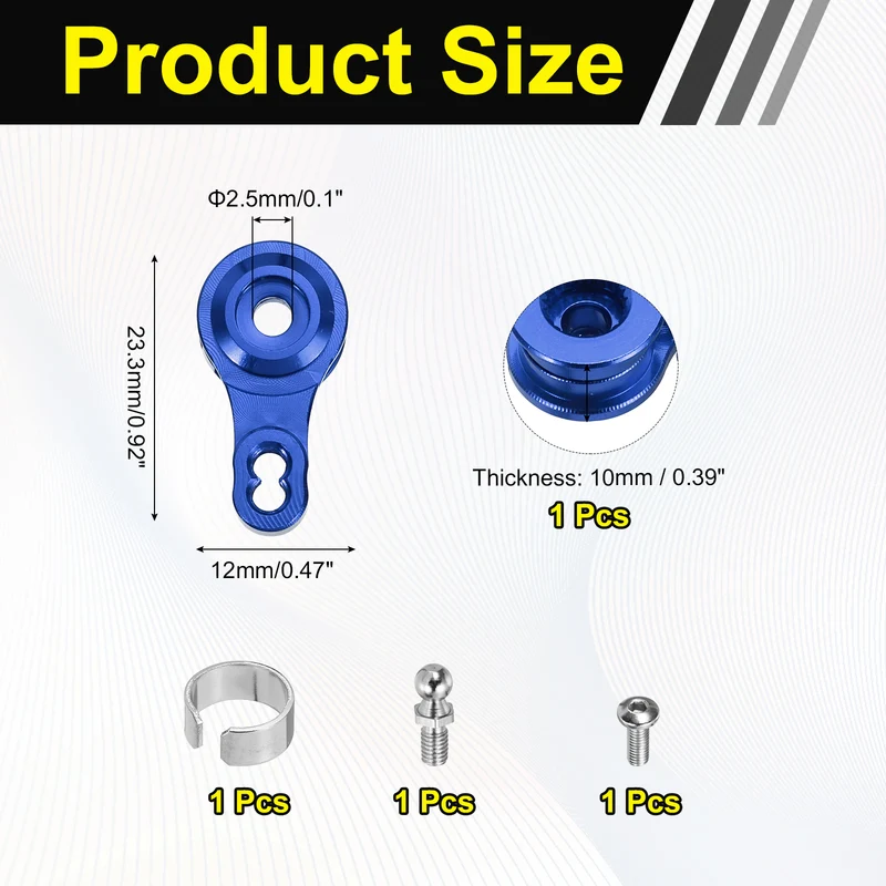 1pcs Aluminum Servo Horn Steering Servo Arm Horn Dark Blue for TRX Car