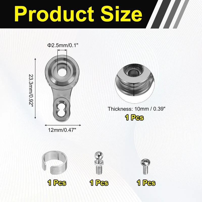 1pcs Aluminum Servo Horn Steering Servo Arm Horn Titanium for TRX Car