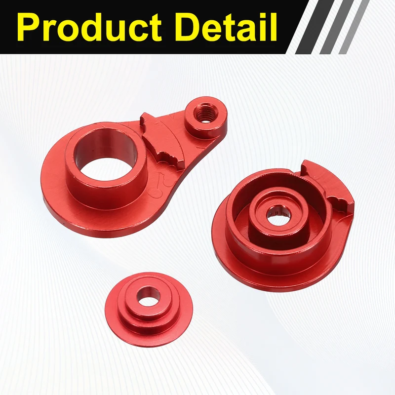 2pcs 25T 1Hole Adjustable Aluminum Arm Servo Horn Red for Car