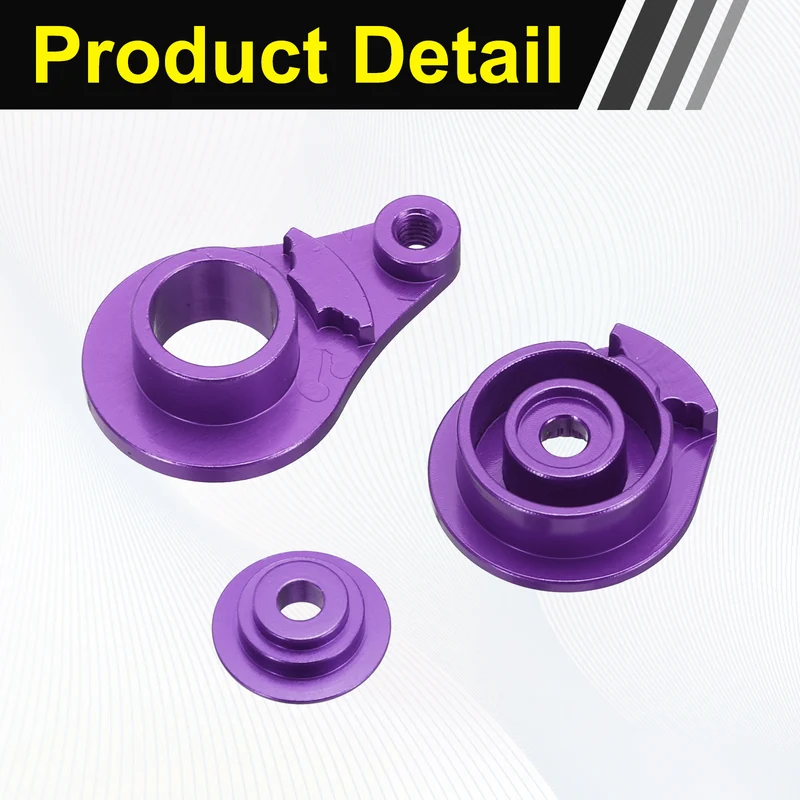 2pcs 25T 1Hole Adjustable Aluminum Arm Servo Horn Purple for Car