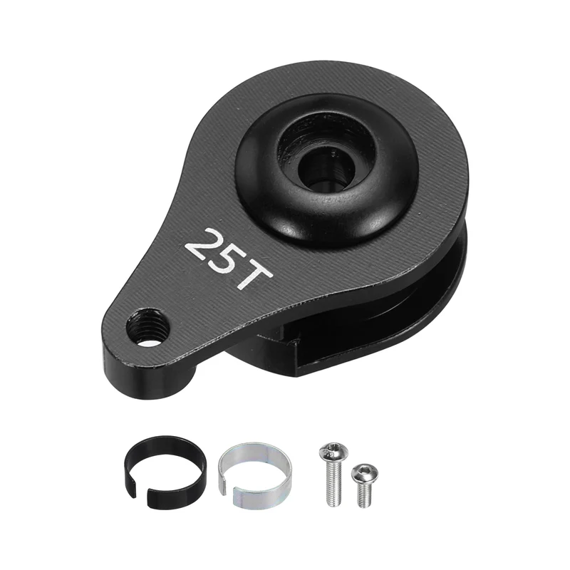 1pcs 25T 1Hole Adjustable Aluminum Arm Servo Horn Black for Car