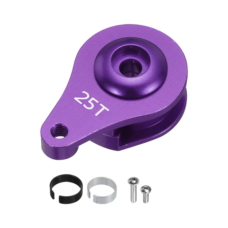 1pcs 25T 1Hole Adjustable Aluminum Arm Servo Horn Purple for Car