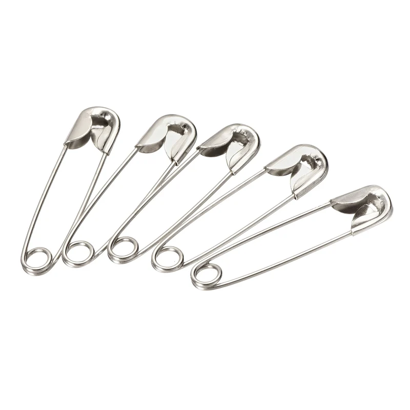 Safety Pins 22mm/0.87 Inch Metal Sewing Pins Silver Tone 2000Pcs