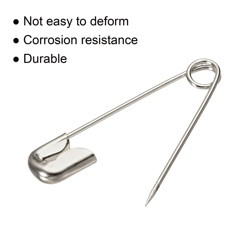 Safety Pins 22mm/0.87 Inch Metal Sewing Pins Silver Tone 2000Pcs