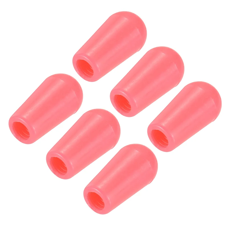 3 Way Guitar Toggle Switch Tip M4 Threaded ABS Pink 6Pcs