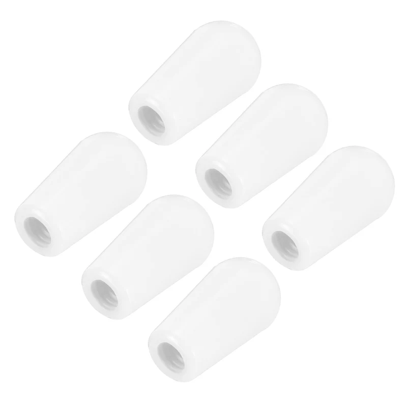 3 Way Guitar Toggle Switch Tip M4 Threaded ABS White 6Pcs