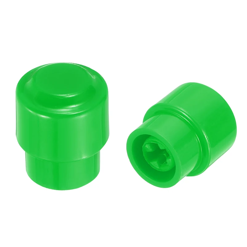 2Pcs Guitar 3/5 Way Pickup Switch Tip Plastic Cross-Slot Knob Tip, Green