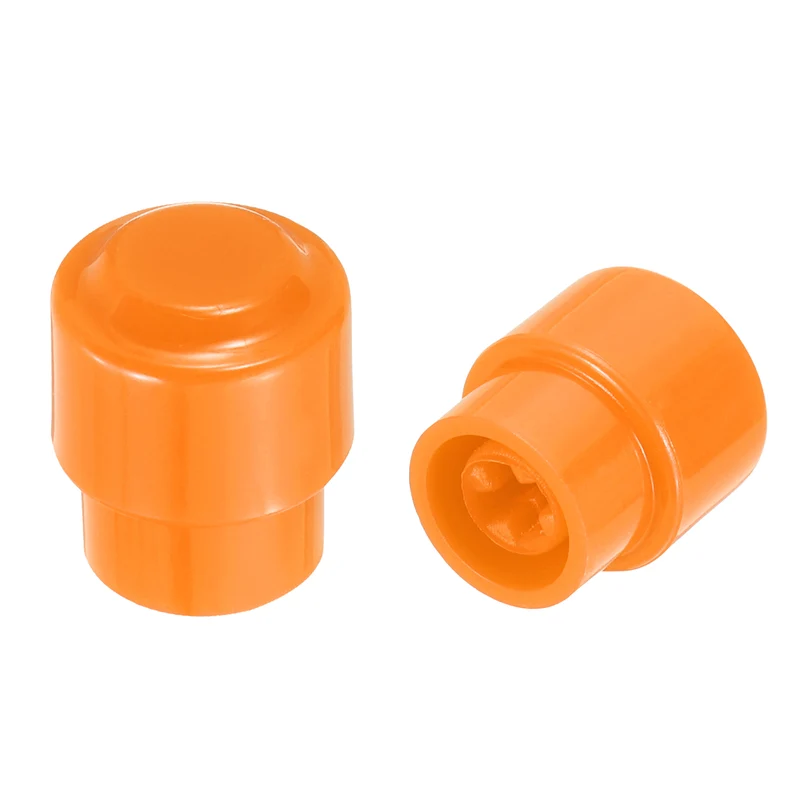 2Pcs Guitar 3/5 Way Pickup Switch Tip Plastic Cross-Slot Knob Tip, Orange