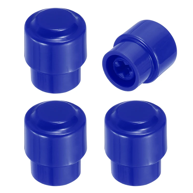 4Pcs Guitar 3/5 Way Pickup Switch Tip Plastic Cross-Slot Knob Tip, Blue