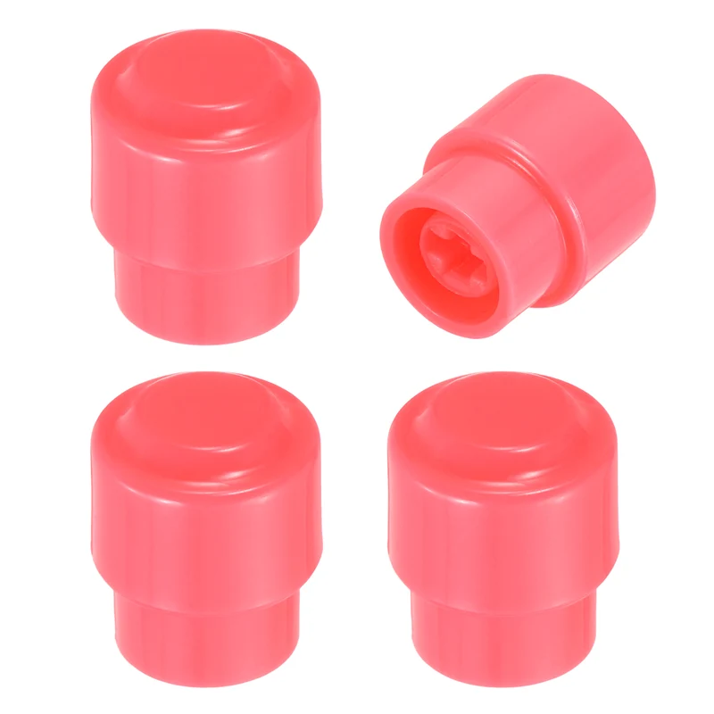 4Pcs Guitar 3/5 Way Pickup Switch Tip Plastic Cross-Slot Knob Tip, Pink