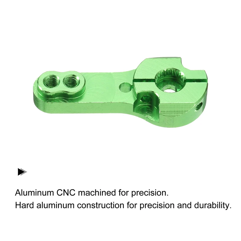 Aluminum Alloy 25T Steering Servo Arm Horn Green for RC Car 2 Pcs