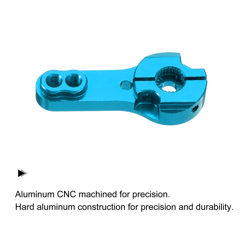Aluminum Alloy 25T Steering Servo Arm Horn Blue for RC Car 2 Pcs