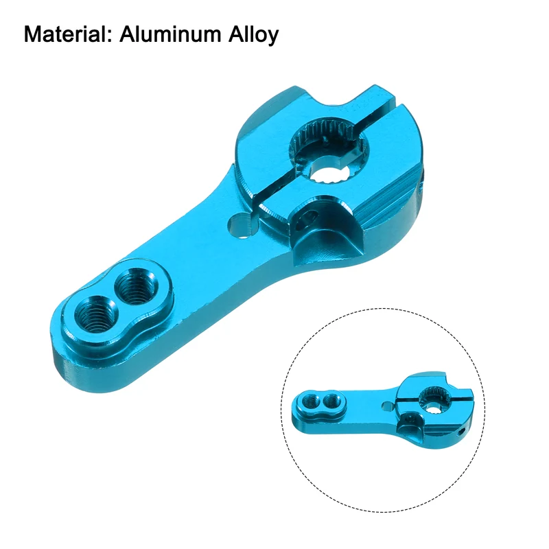 Aluminum Alloy 25T Steering Servo Arm Horn Blue for RC Car 2 Pcs