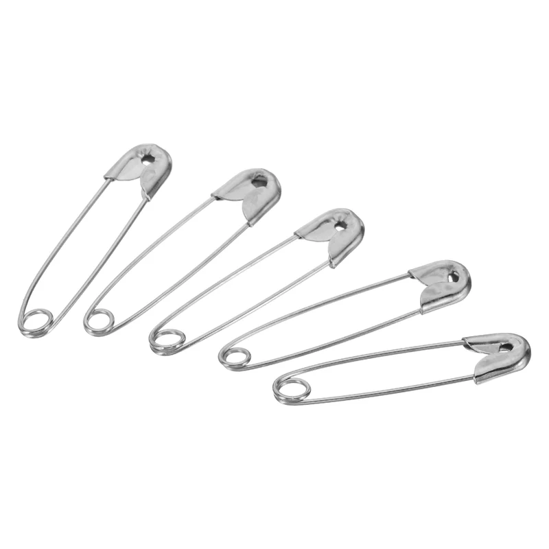 Safety Pins 1.06 Inch Nickle Plated Small Sewing Pins Silver Tone 200Pcs