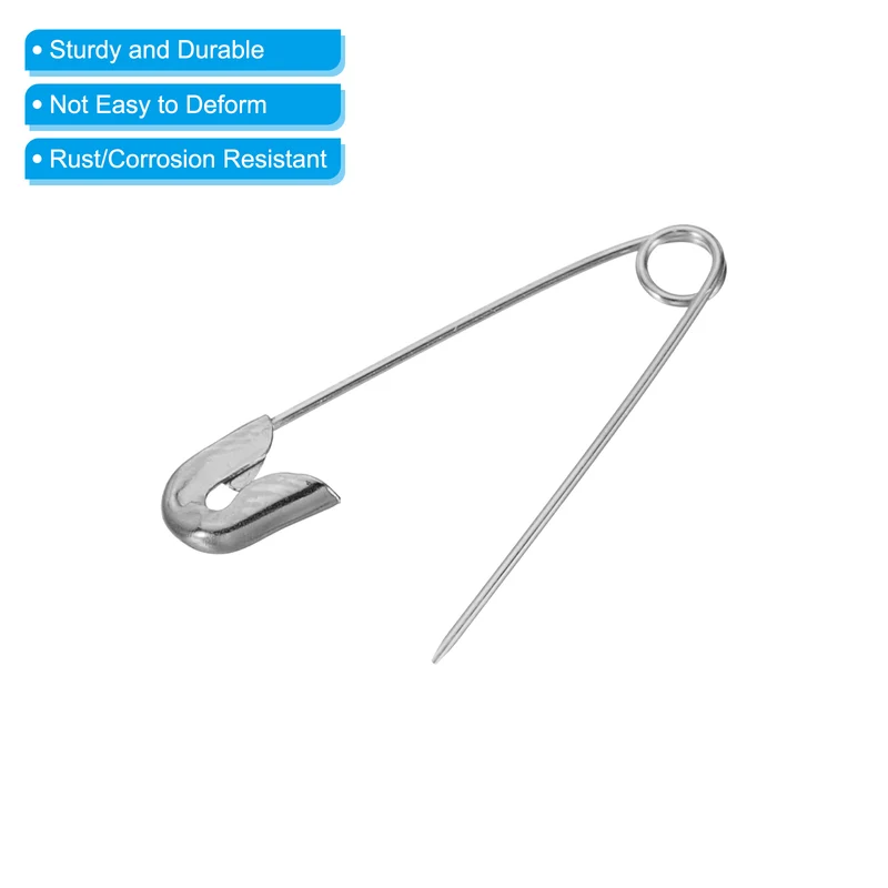 Safety Pins 1.06 Inch Nickle Plated Small Sewing Pins Silver Tone 200Pcs