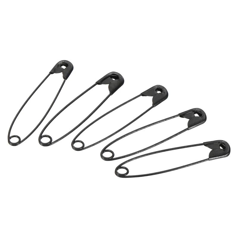 Safety Pins 2.13 Inch Nickle Plated Small Sewing Pins Black 100Pcs