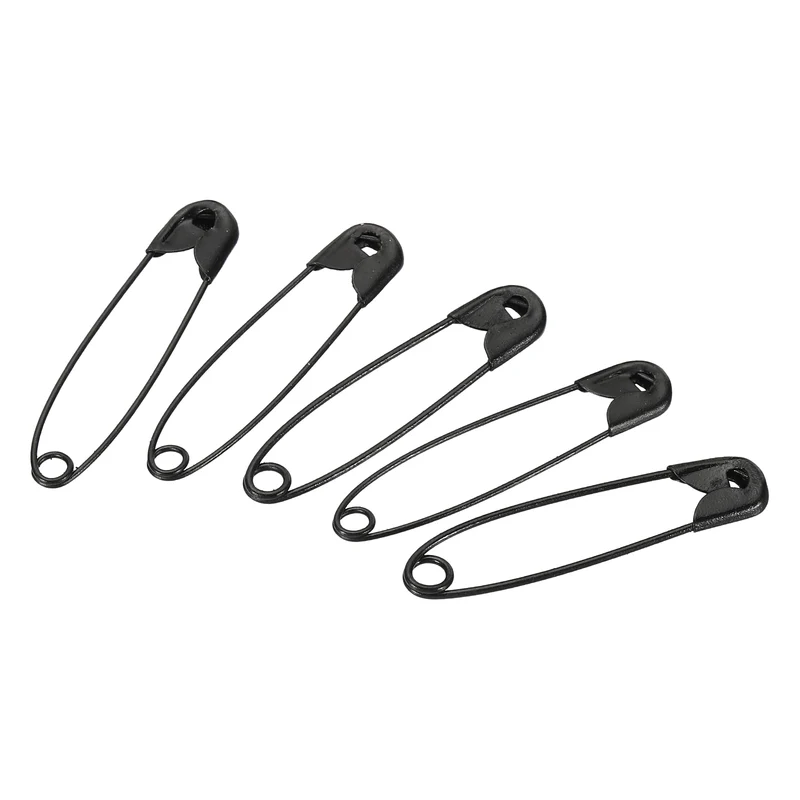 Safety Pins 1.46 Inch Nickle Plated Small Sewing Pins Black 200Pcs