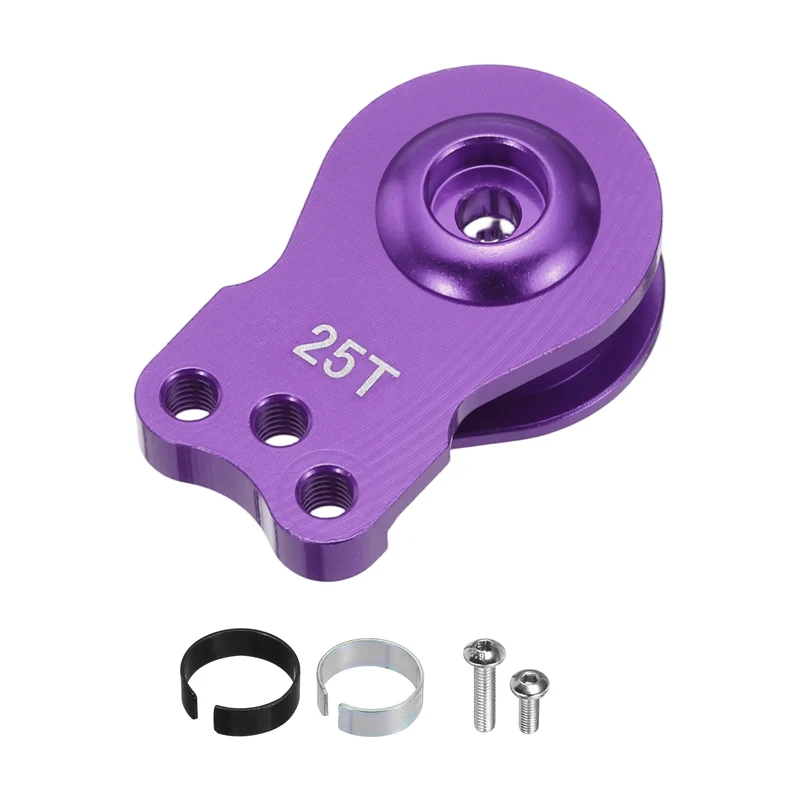 1pcs 25T 3Hole Adjustable Aluminum Arm Servo Horn Purple for Car