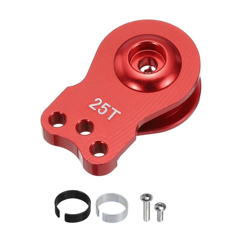 1pcs 25T 3Hole Adjustable Aluminum Arm Servo Horn Red for Car