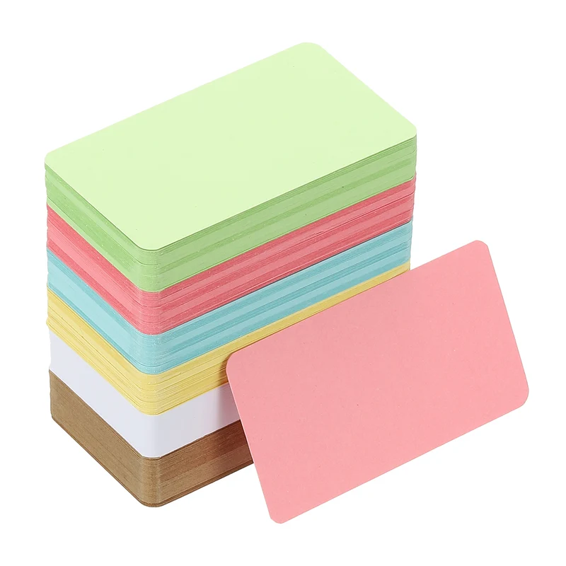 3.5"x2" Blank Business Cards 300Pcs Small Blank Cards Note Paper Card 6 Colors