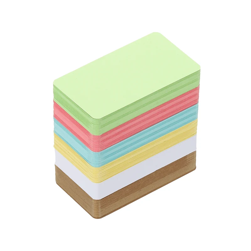 3.5"x2" Blank Business Cards 300Pcs Small Blank Cards Note Paper Card 6 Colors