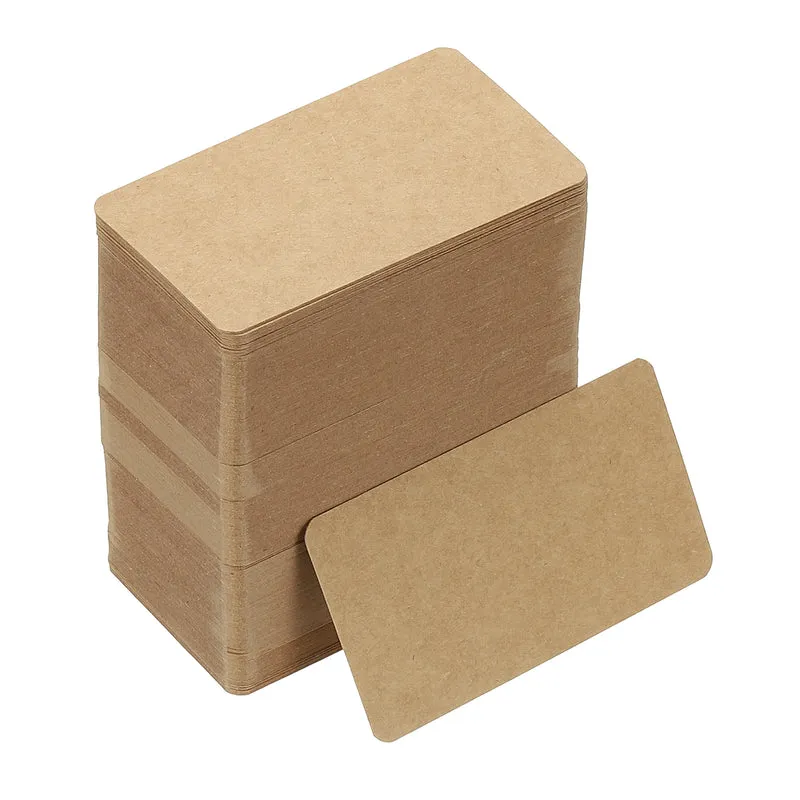 3.5"x2" Blank Business Cards 300Pcs Small Blank Cards Note Paper Card Brown