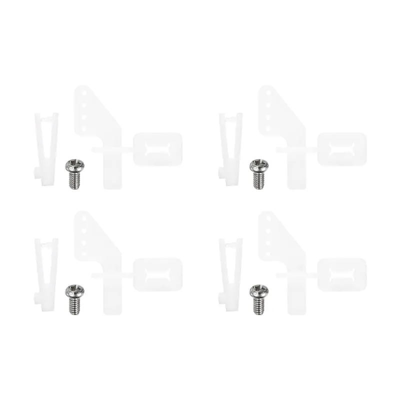 4pcs 304 Stainless Steel 1x70mm Z Push Rod Parts Nylon Control Horns, Silver
