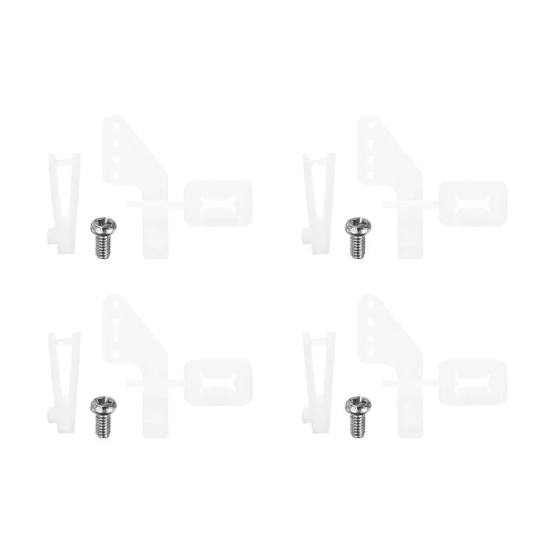 4pcs 304 Stainless Steel 1x60mm Z Push Rod Parts Nylon Control Horns, Silver