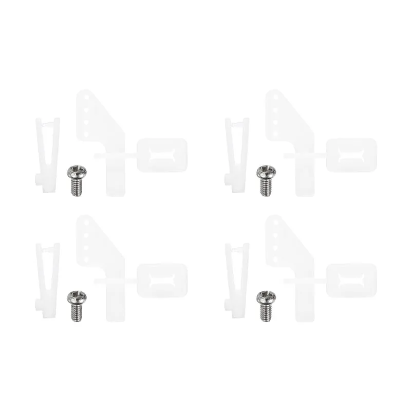 4pcs 304 Stainless Steel 1x50mm Z Push Rod Parts Nylon Control Horns, Silver