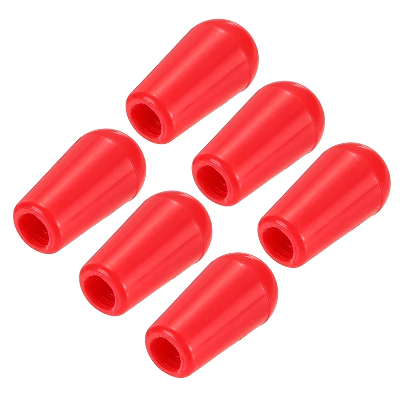 3 Way Guitar Toggle Switch Tip M3.5 Threaded ABS Red 6Pcs