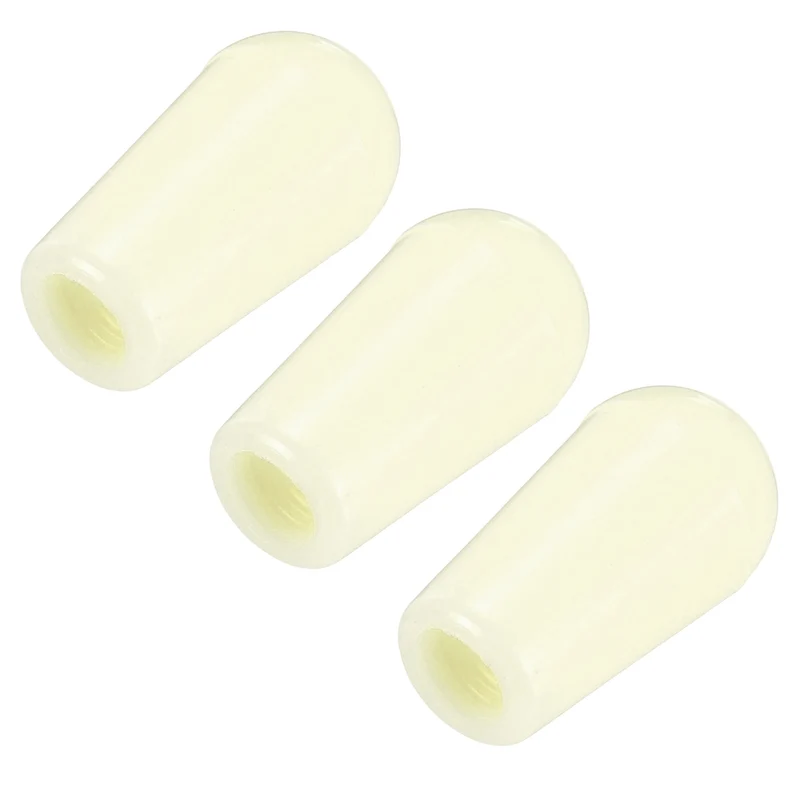 3 Way Guitar Toggle Switch Tip 8/32 Threaded ABS Cream 3Pcs