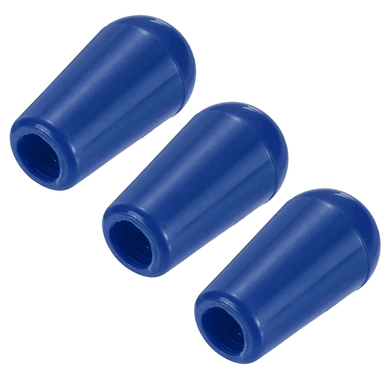 3 Way Guitar Toggle Switch Tip 8/32 Threaded ABS Blue 3Pcs