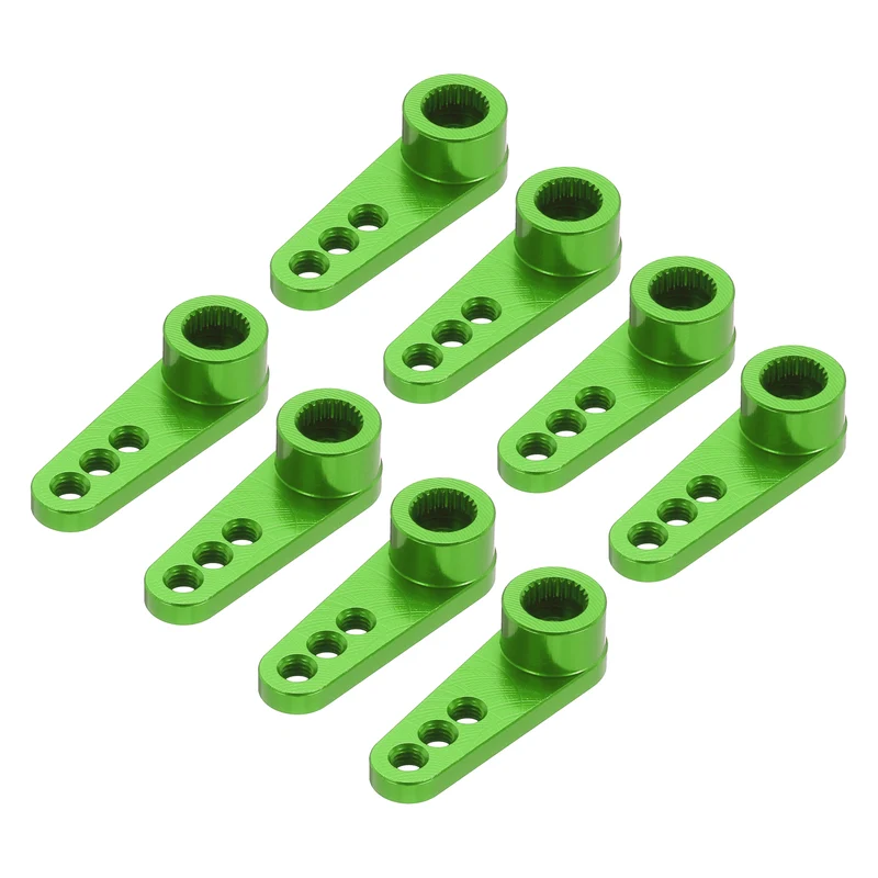 8 Pcs Aluminum Servo Horn 25T Servo Horn Steering Short Arm 28mm Green
