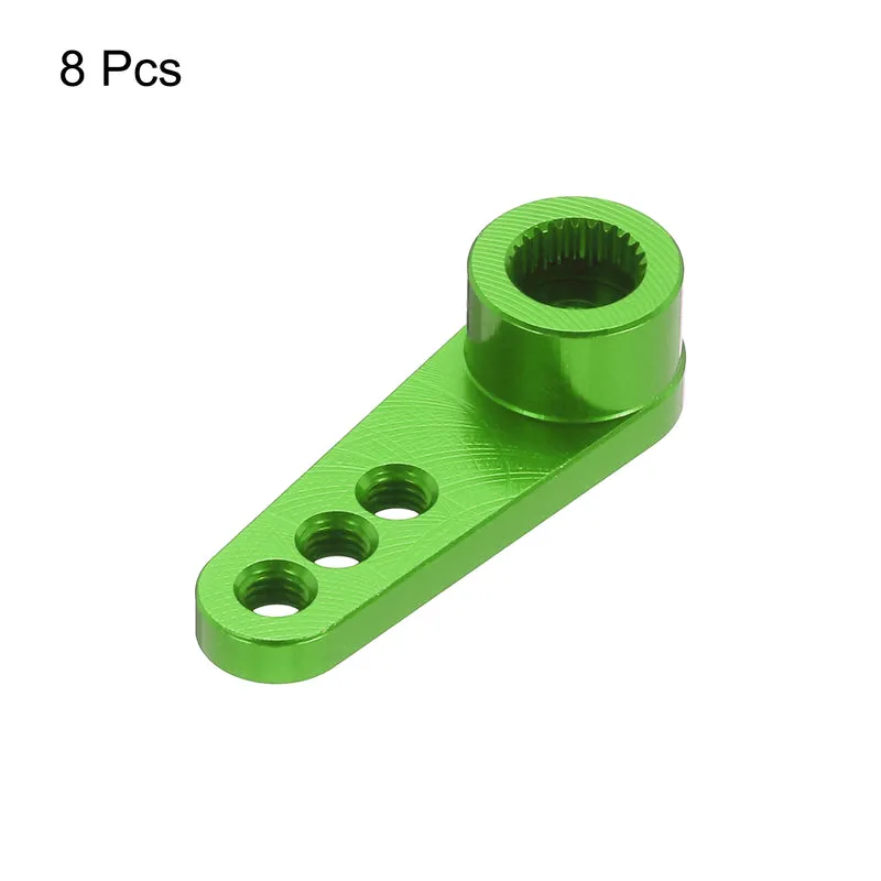 8 Pcs Aluminum Servo Horn 25T Servo Horn Steering Short Arm 28mm Green