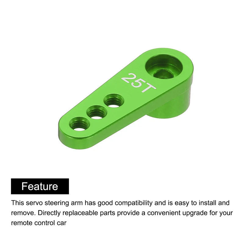 8 Pcs Aluminum Servo Horn 25T Servo Horn Steering Short Arm 28mm Green