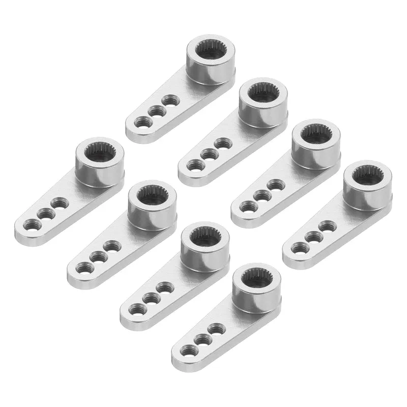 8 Pcs Aluminum Servo Horn 25T Servo Horn Steering Short Arm 28mm Silver