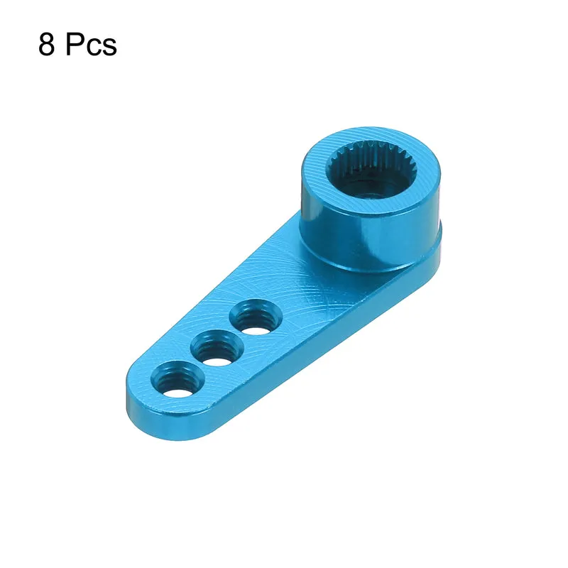 8 Pcs Aluminum Servo Horn 25T Servo Horn Steering Short Arm 28mm Blue