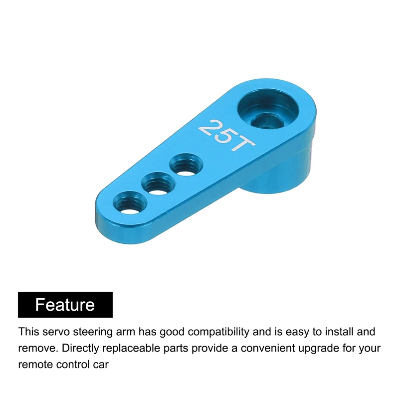 8 Pcs Aluminum Servo Horn 25T Servo Horn Steering Short Arm 28mm Blue