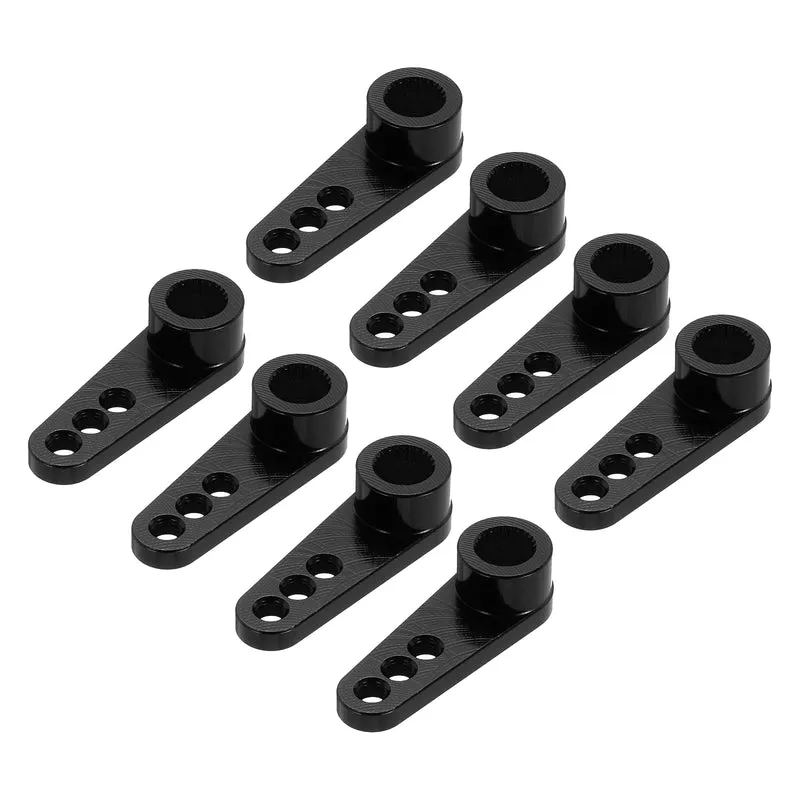 8 Pcs Aluminum Servo Horn 25T Servo Horn Steering Short Arm 28mm Black