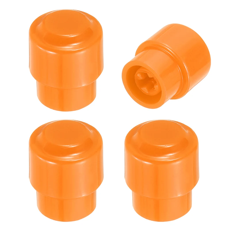 4Pcs Guitar 3/5 Way Pickup Switch Tip Plastic Cross-Slot Knob Tip, Orange