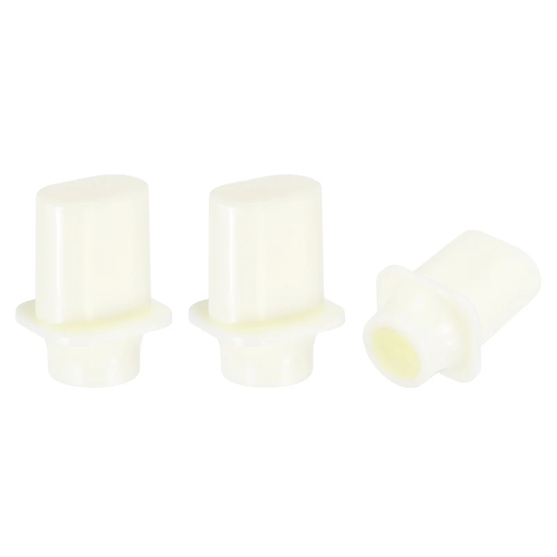 3Pcs Guitar 3/5 Way Pickup Switch Tip Plastic Cross-Slot Knob Tip, Beige