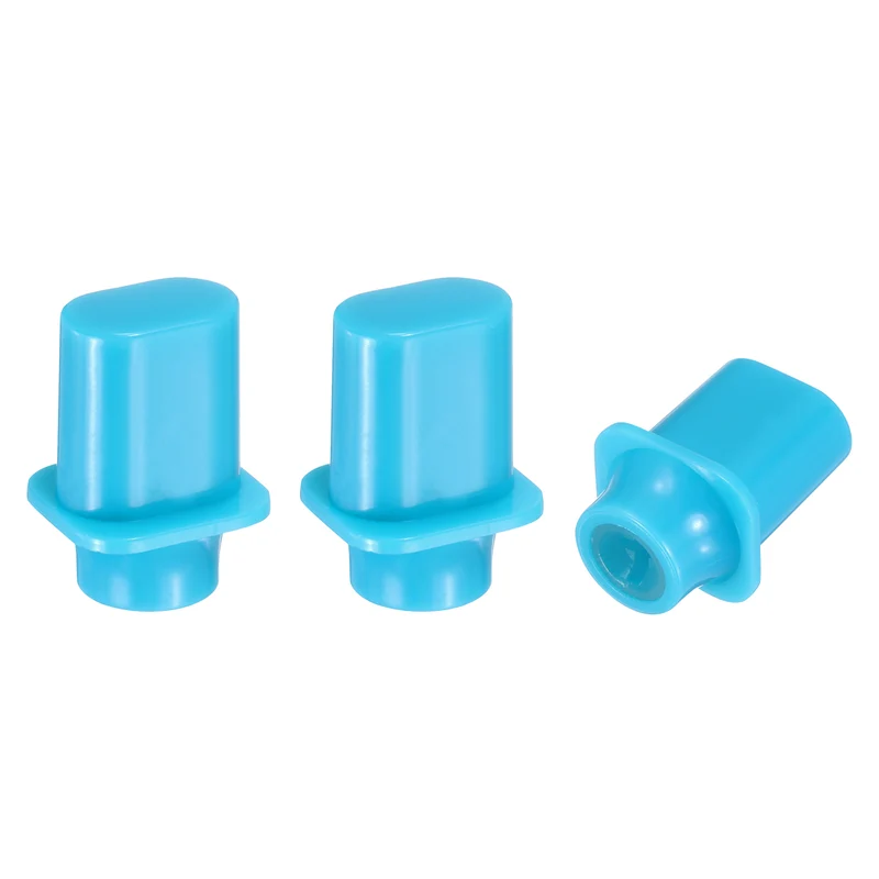 3Pcs Guitar 3/5 Way Pickup Switch Tip Plastic Cross-Slot Knob Tip, Light Blue