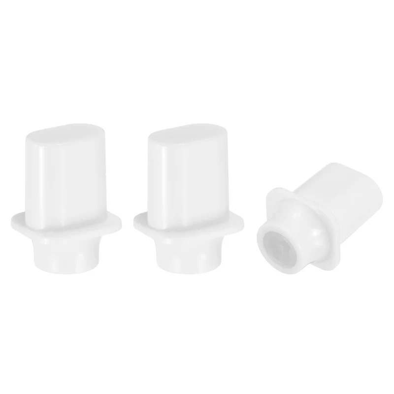 3Pcs Guitar 3/5 Way Pickup Switch Tip Plastic Cross-Slot Knob Tip, White