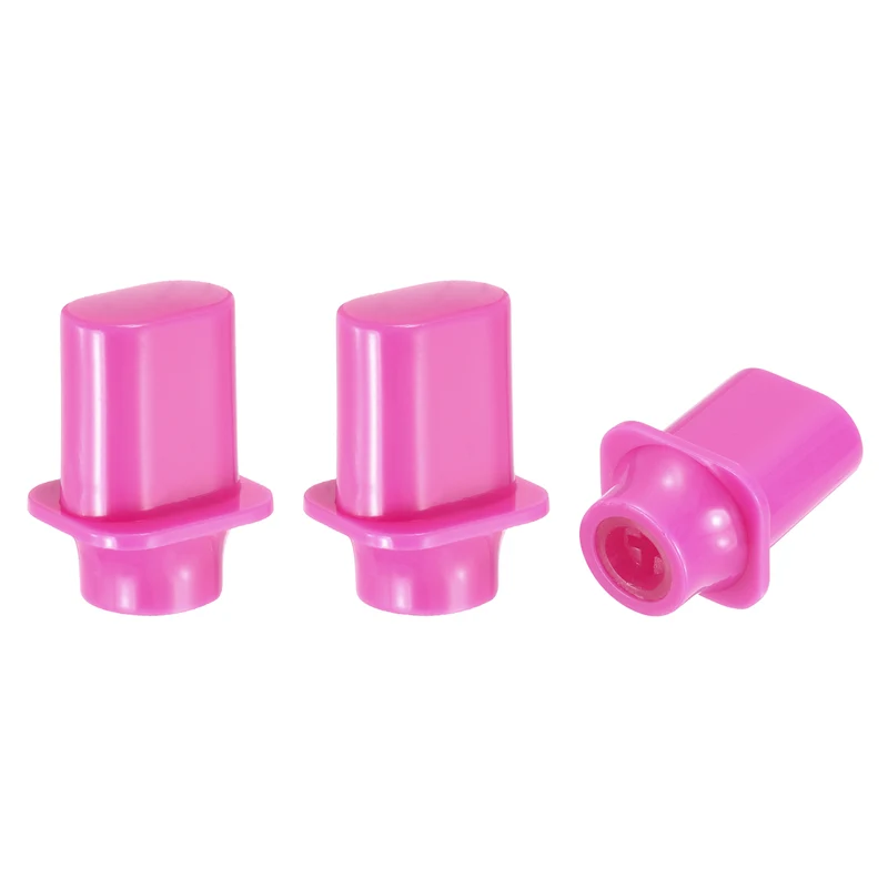 3Pcs Guitar 3/5 Way Pickup Switch Tip Plastic Cross-Slot Knob Tip, Rose Red